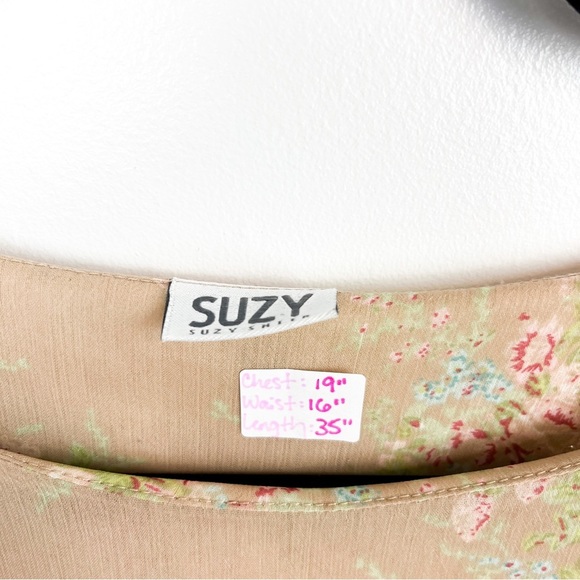 Suzy Shier Brown Flowy Floral Dress - Picture 2 of 10